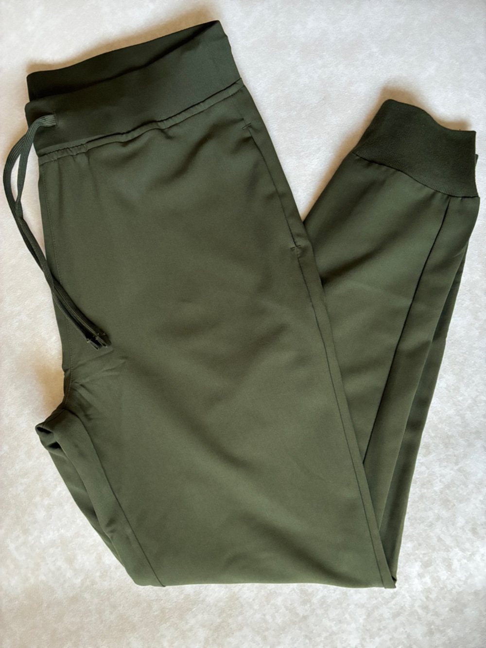 Women's Olive Green Jogger Pants - Casual Track Joggers Scrubs